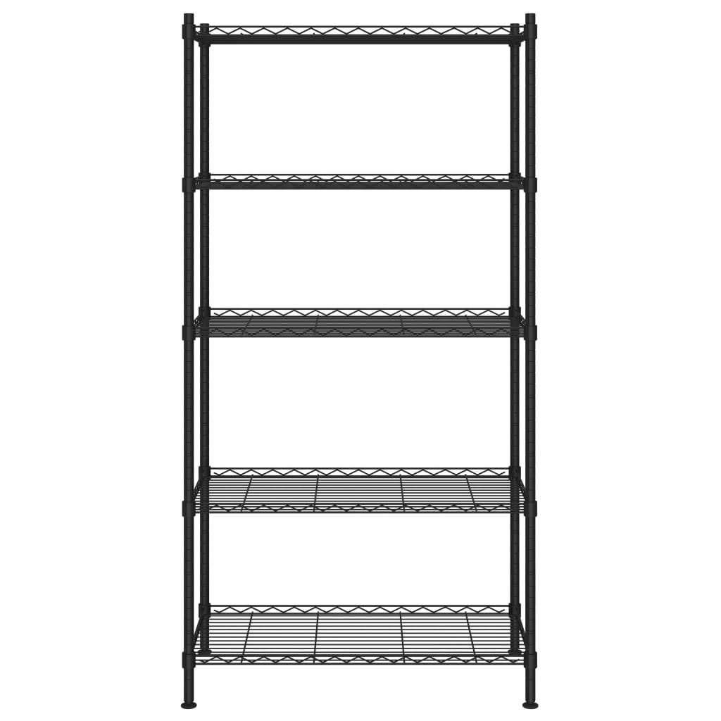 Vidaxl opbergrek 5-laags 250 kg 90x35x180 cm zwart
