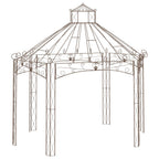 VidaXL Tuinpaviljoen 400x258x378 cm ijzer antiekbruin