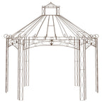 VidaXL Tuinpaviljoen 400x258x378 cm ijzer antiekbruin