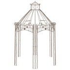 VidaXL Tuinpaviljoen 400x258x378 cm ijzer antiekbruin