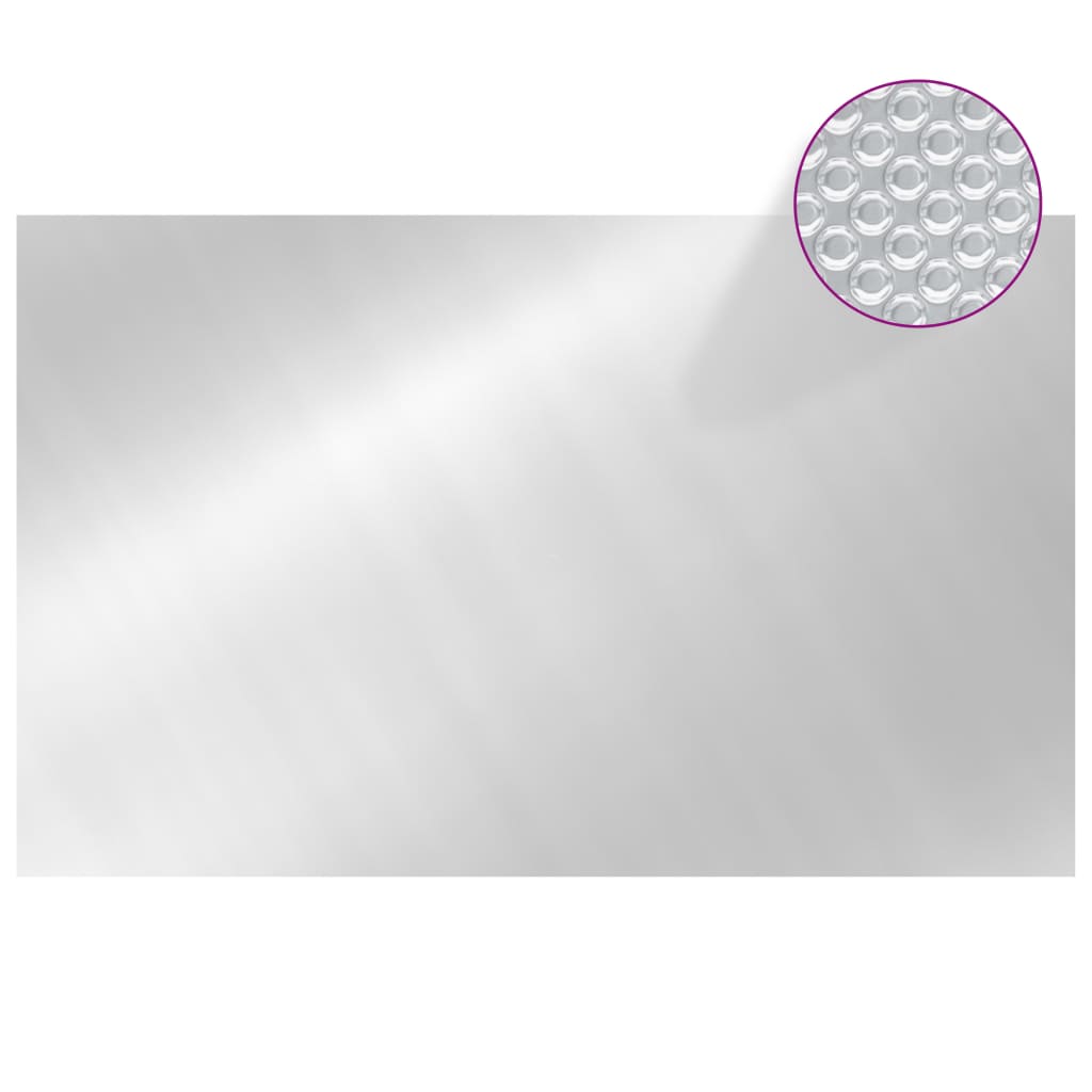 VidaXL Zwembadfolie solar drijvend rechthoekig 8x5 m PE zilverkleurig
