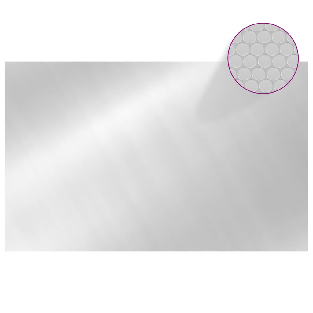 VidaXL Zwembadfolie solar drijvend rechthoekig 8x5 m PE zilverkleurig