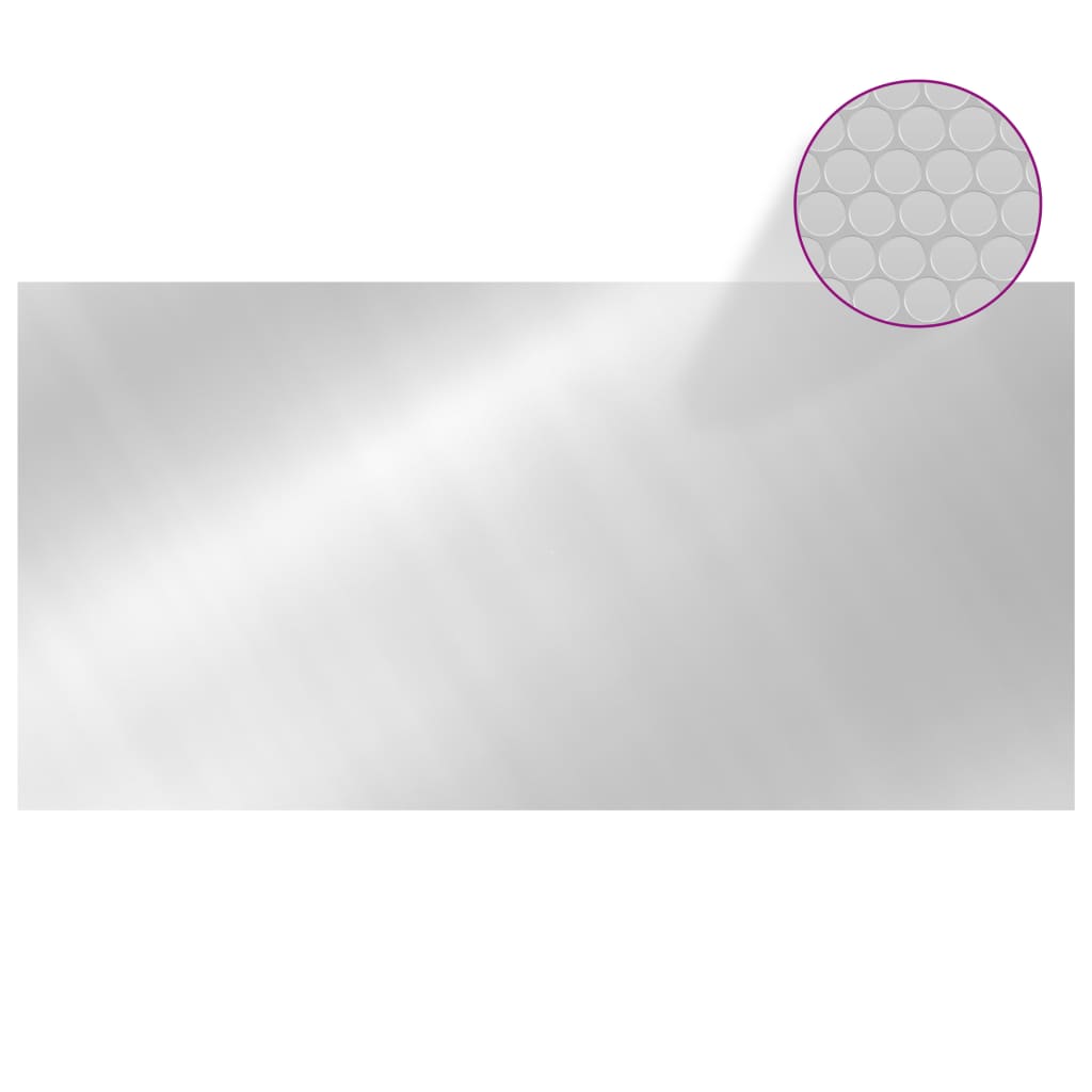 VidaXL Zwembadhoes rechthoekig 1200x600 cm PE zilverkleurig