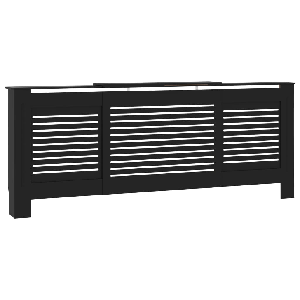 Vidaxl radiatorombouw 205 cm mdf zwart
