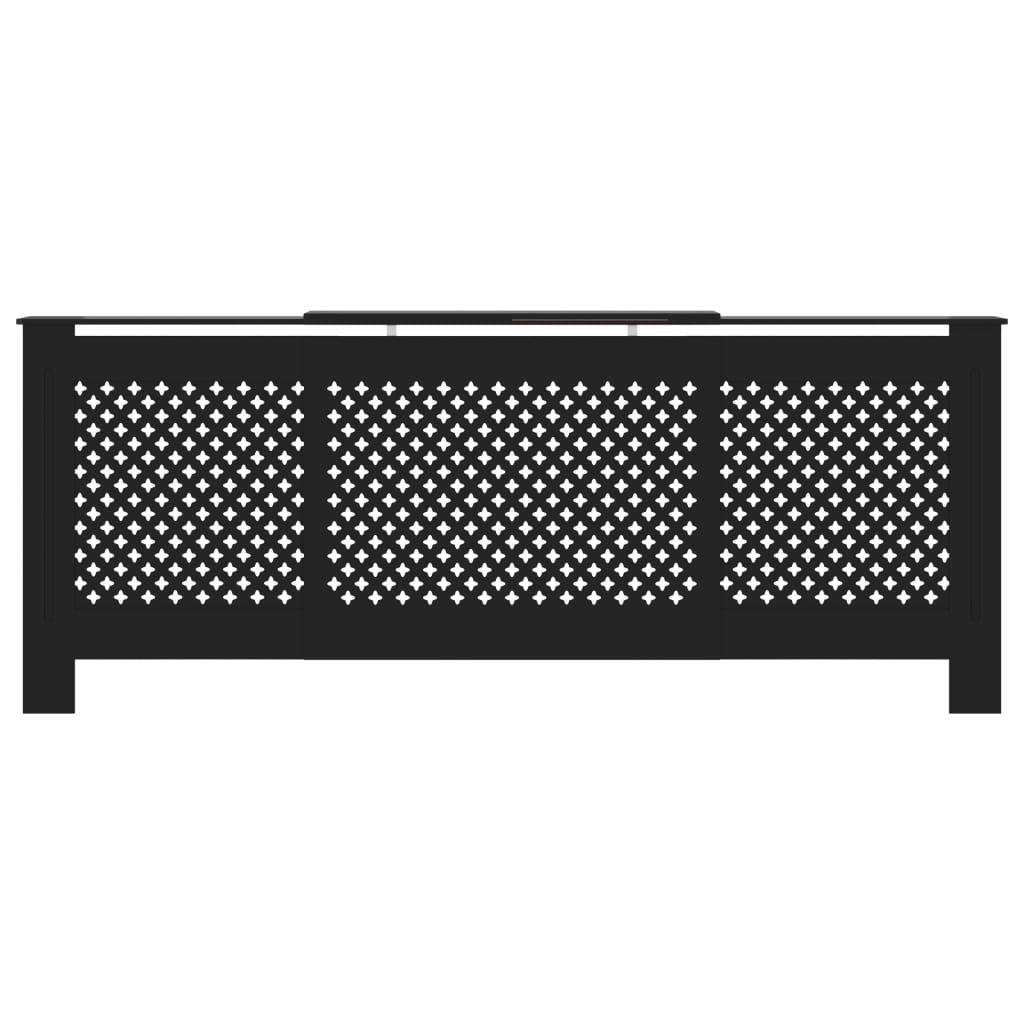 Vidaxl radiatorombouw 205 cm mdf zwart