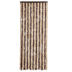 Vidaxl vliegengordijn 56x200 cm chenille beige en lichtbruin