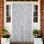 Vidaxl vliegengordijn 118x220 cm chenille wit en grijs