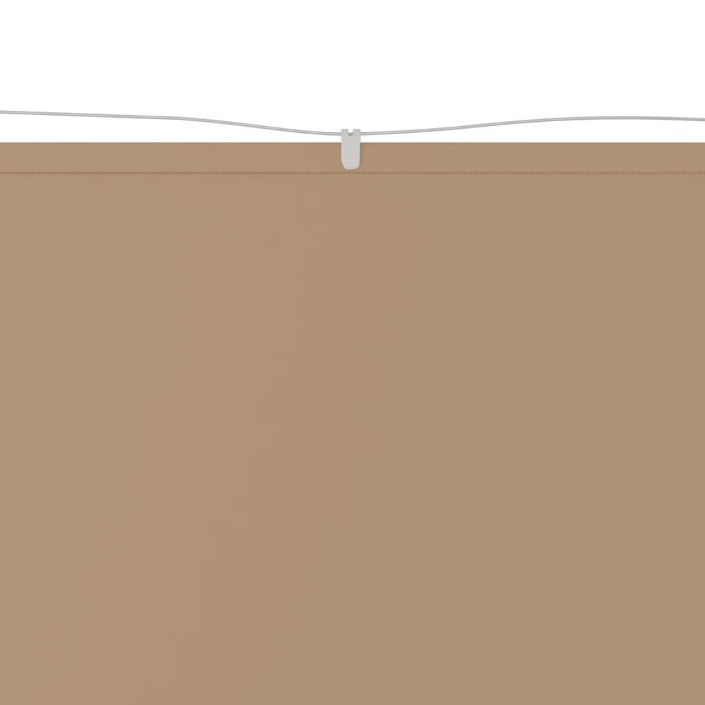 Vidaxl luifel verticaal 60x1000 cm oxford stof taupe