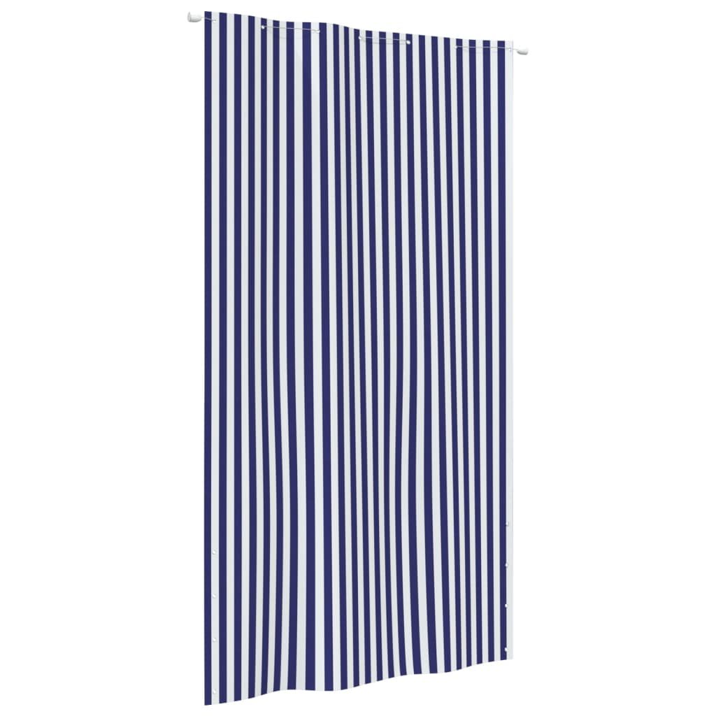 VidaXL Balkonscherm 140x240 cm oxford stof blauw en wit