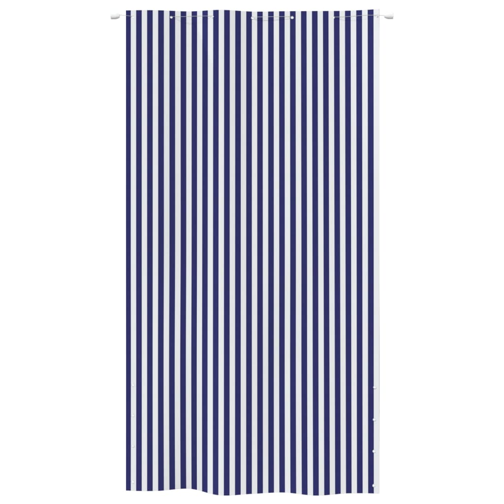 VidaXL Balkonscherm 140x240 cm oxford stof blauw en wit