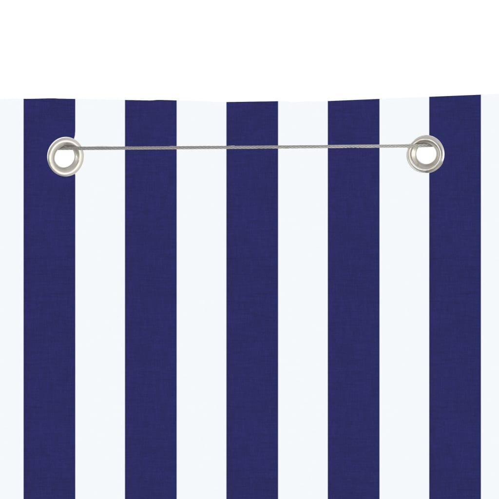 VidaXL Balkonscherm 140x240 cm oxford stof blauw en wit