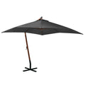 Vidaxl zweefparasol met paal 3x3 m massief vurenhout antracietkleurig