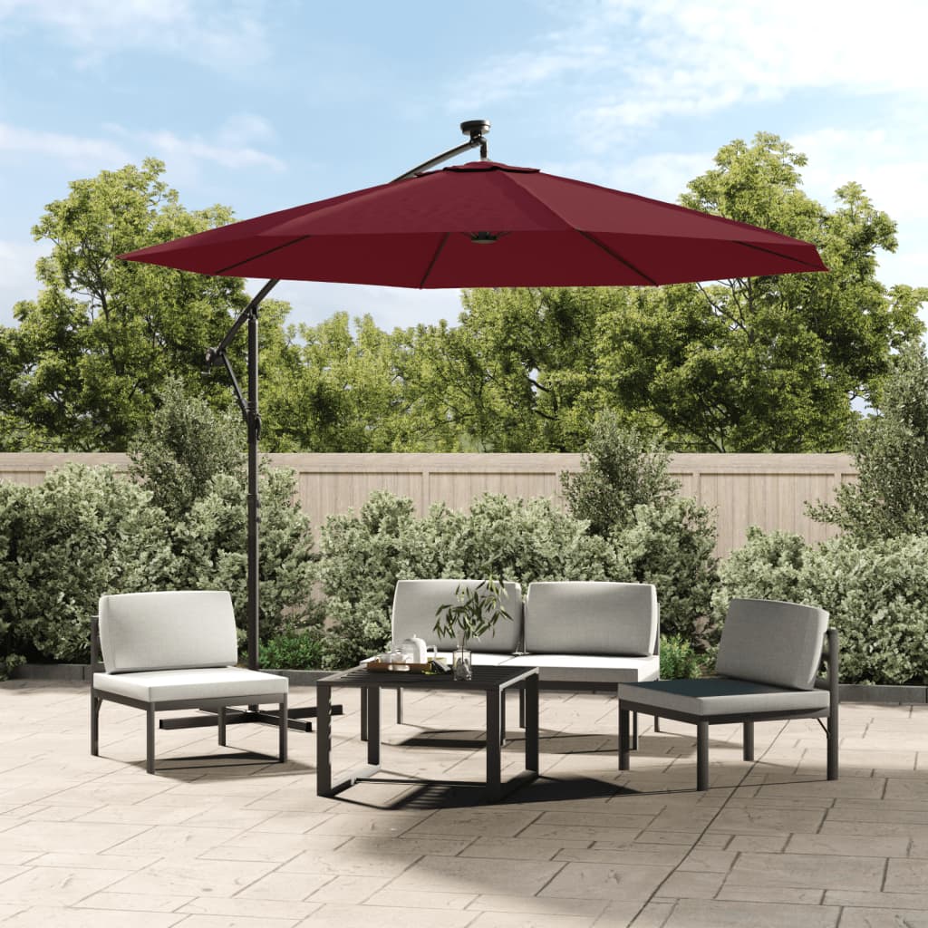 Vidaxl vervangingsdoek voor zweefparasol 350 cm bordeauxrood
