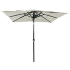 Vidaxl parasol 3-laags met aluminium paal 2,5x2,5 m zandkleurig