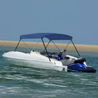 Vidaxl biminitop 2-boogs 180x130x110 cm marineblauw