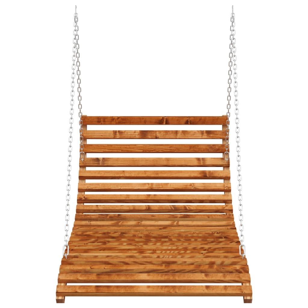 Vidaxl schommelbed 115x147x46 cm gebogen hout met teakafwerking