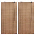 Vidaxl rolgordijnen 2 st 80x160 cm bamboe bruin