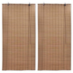 Vidaxl rolgordijnen 2 st 80x160 cm bamboe bruin