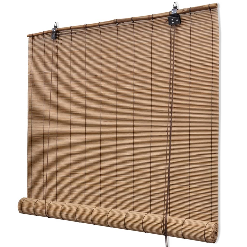 Vidaxl rolgordijnen 2 st 80x160 cm bamboe bruin