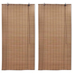 Vidaxl rolgordijnen 2 st 120x220 cm bamboe bruin