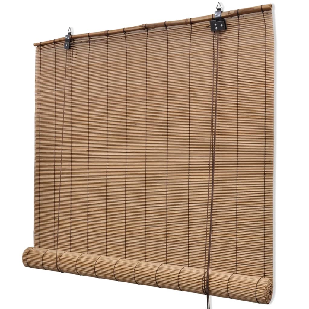 Vidaxl rolgordijnen 2 st 120x220 cm bamboe bruin