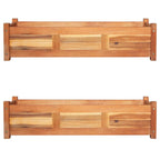 Vidaxl plantenbakken verhoogd 2 st 100x30x25 cm acaciahout