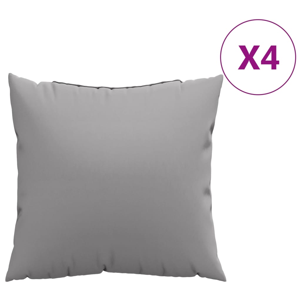 VidaXL Sierkussens 4 st 40x40 cm stof grijs