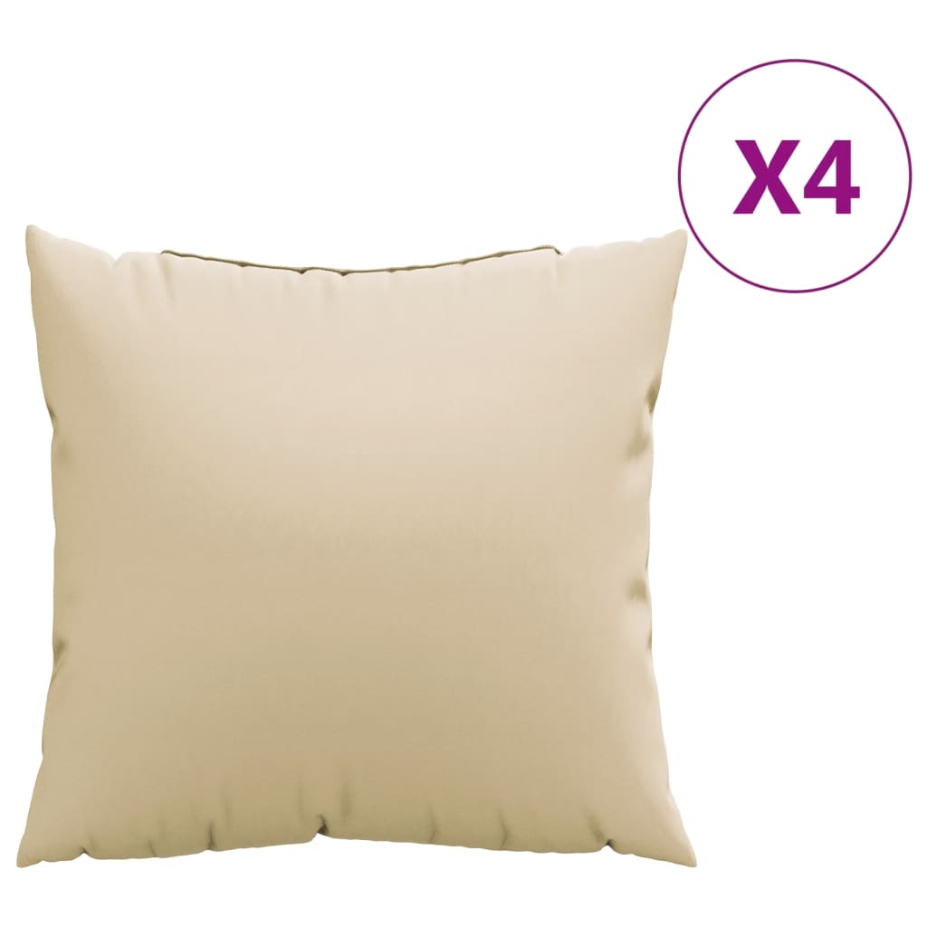 VidaXL Sierkussens 4 st 40x40 cm stof beige