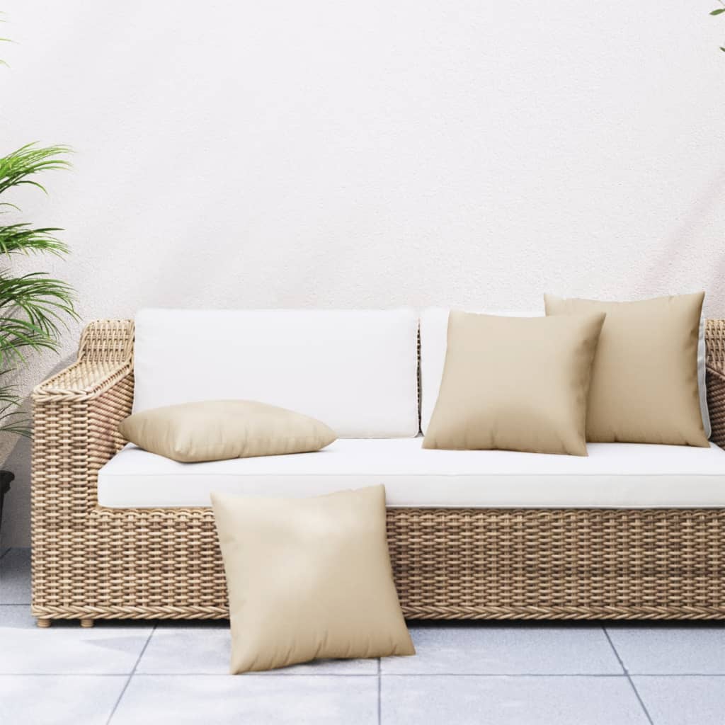 VidaXL Sierkussens 4 st 40x40 cm stof beige