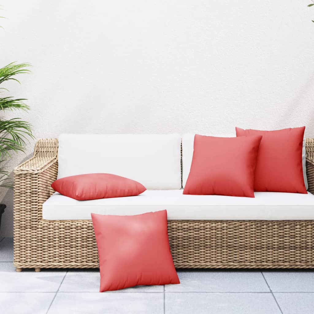 VidaXL Sierkussens 4 st 40x40 cm stof rood