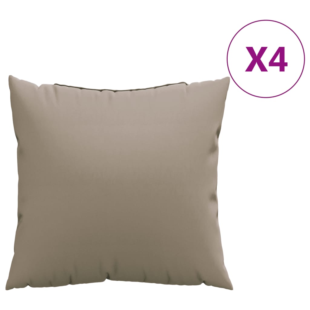 VidaXL Sierkussens 4 st 40x40 cm stof taupe
