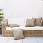 VidaXL Sierkussens 4 st 40x40 cm stof taupe