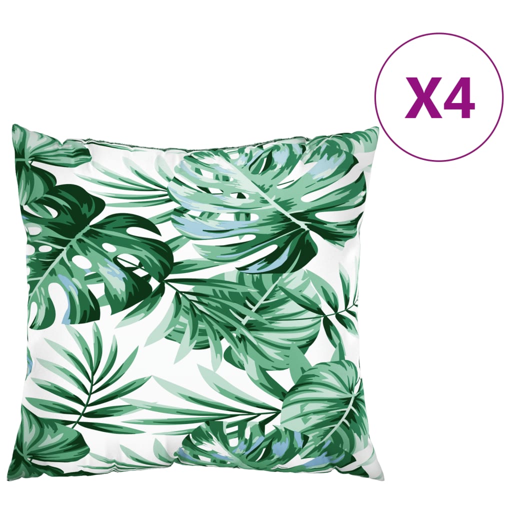 VidaXL Sierkussens 4 st 40x40 cm stof bladpatroon