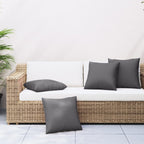 VidaXL Sierkussens 4 st 50x50 cm stof antracietkleurig
