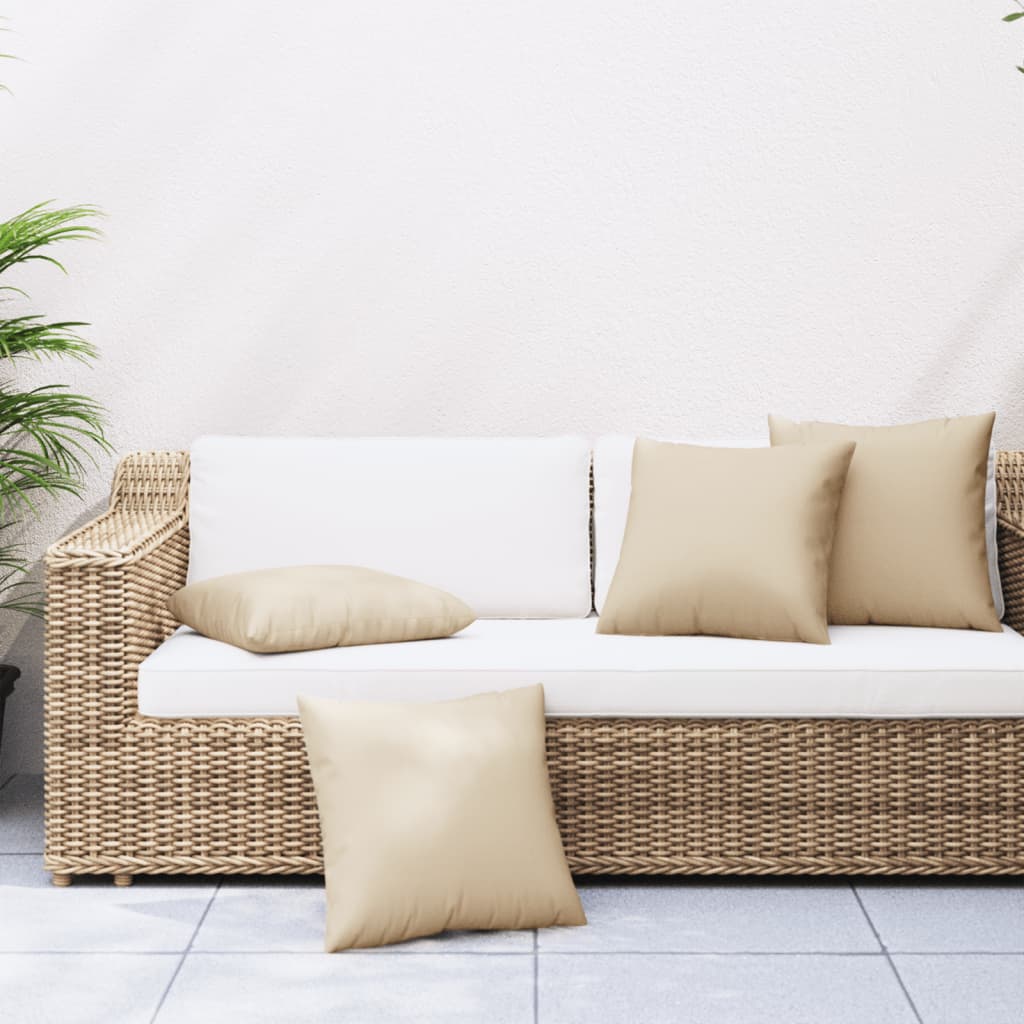 VidaXL Sierkussens 4 st 50x50 cm stof beige