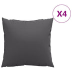 VidaXL Sierkussens 4 st 60x60 cm stof antracietkleurig