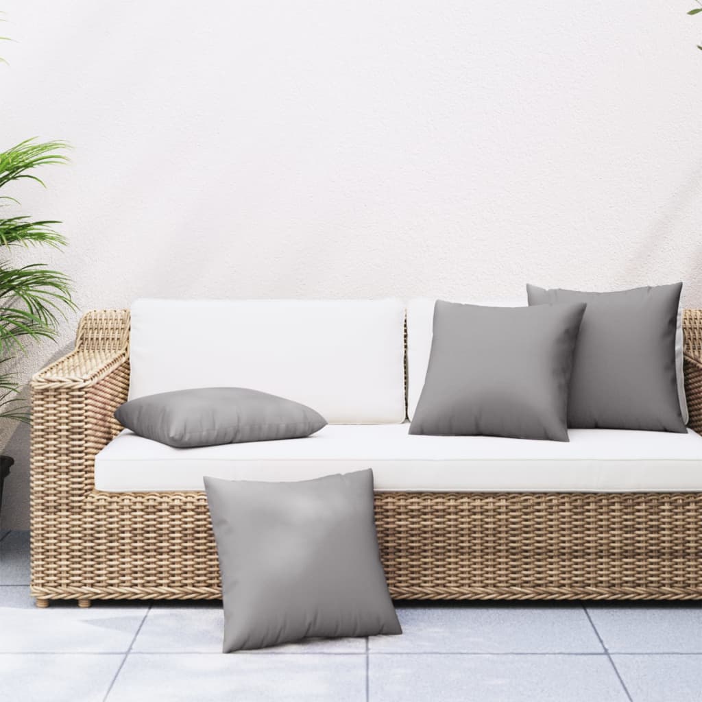 VidaXL Sierkussens 4 st 60x60 cm stof grijs