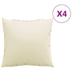 VidaXL Sierkussens 4 st 60x60 cm stof crèmekleurig