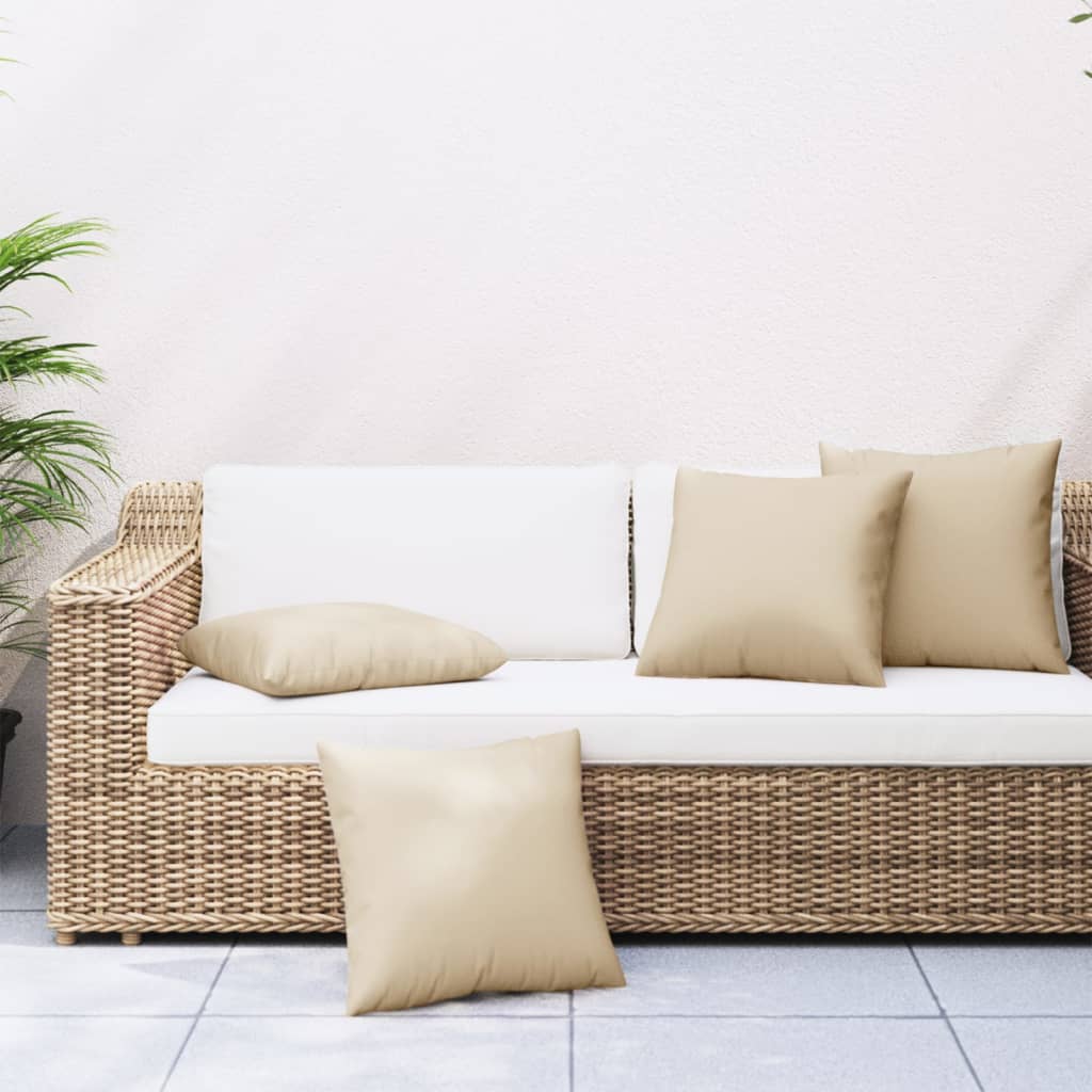 VidaXL Sierkussens 4 st 60x60 cm stof beige