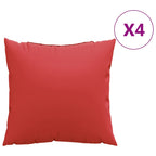 VidaXL Sierkussens 4 st 60x60 cm stof rood