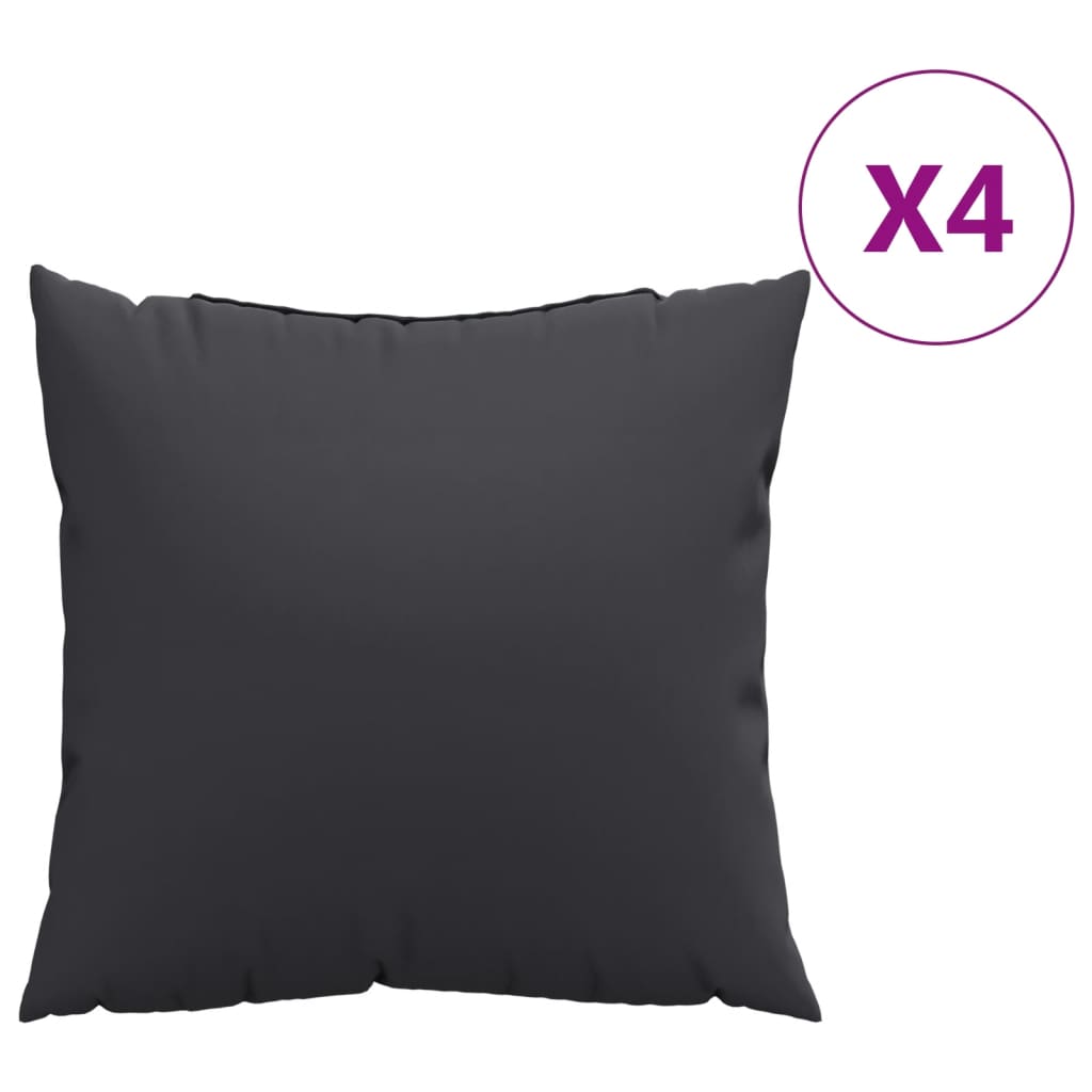 VidaXL Sierkussens 4 st 60x60 cm stof zwart