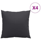 VidaXL Sierkussens 4 st 60x60 cm stof zwart