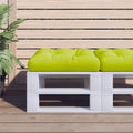VidaXL Palletkussen 50x50x12 cm stof heldergroen