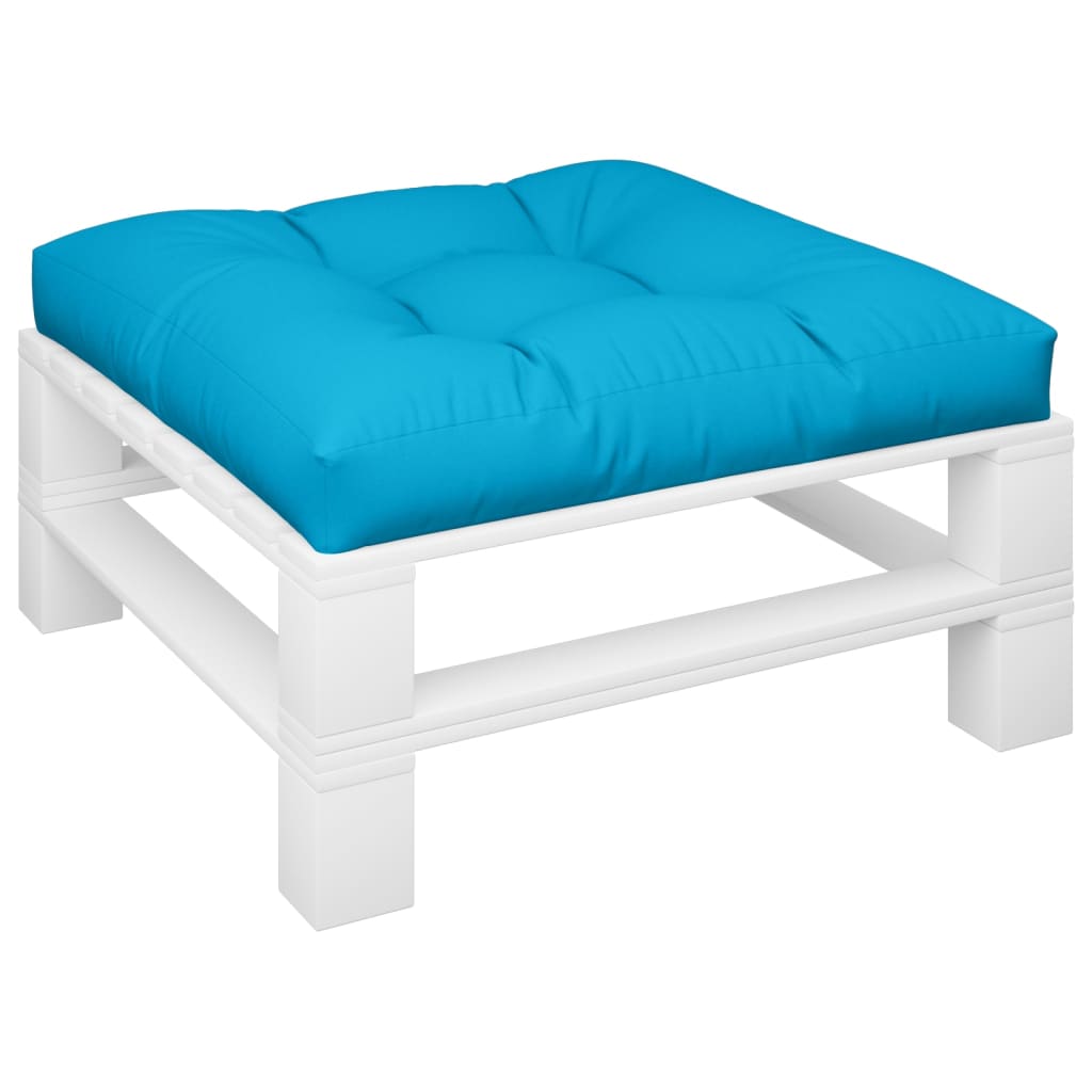 VidaXL Palletkussen 70x70x12 cm stof blauw