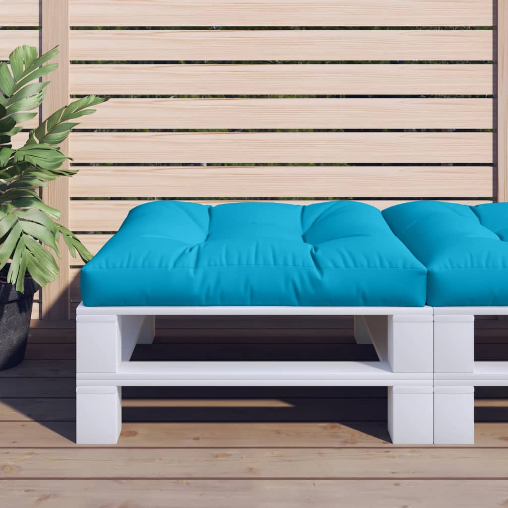 VidaXL Palletkussen 70x70x12 cm stof blauw
