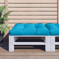 VidaXL Palletkussen 70x70x12 cm stof blauw