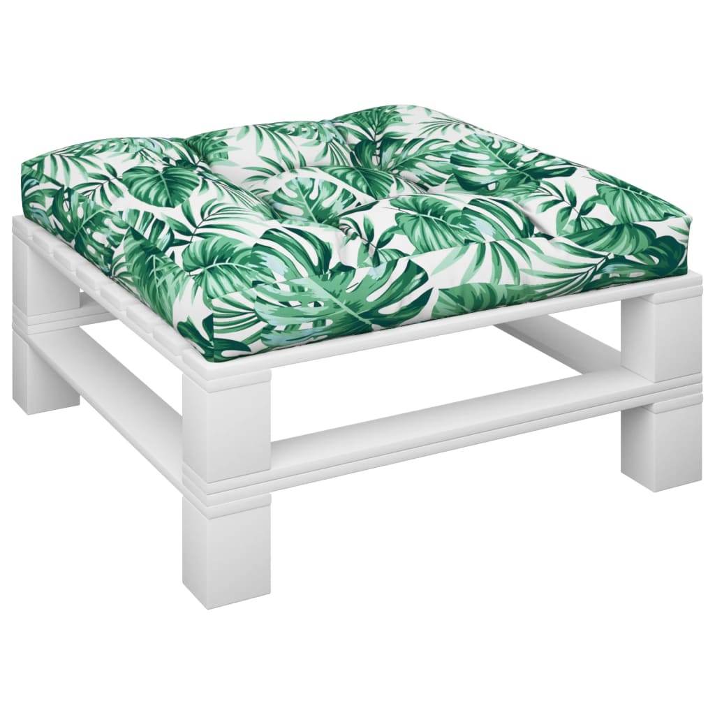 Vidaxl palletkussen bladpatroon 70x70x12 cm