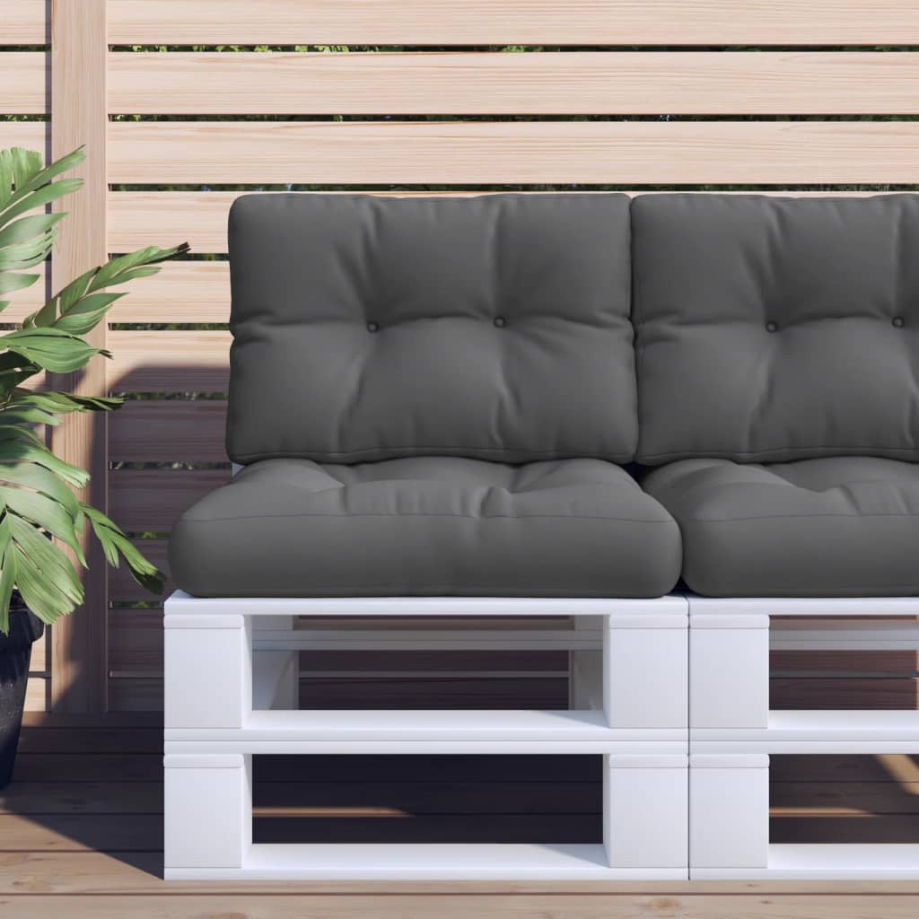 Vidaxl palletkussen 50x40x12 cm stof antracietkleurig