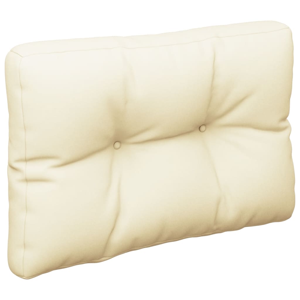 Vidaxl palletkussen 50x40x12 cm stof crèmekleurig