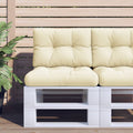 Vidaxl palletkussen 50x40x12 cm stof crèmekleurig